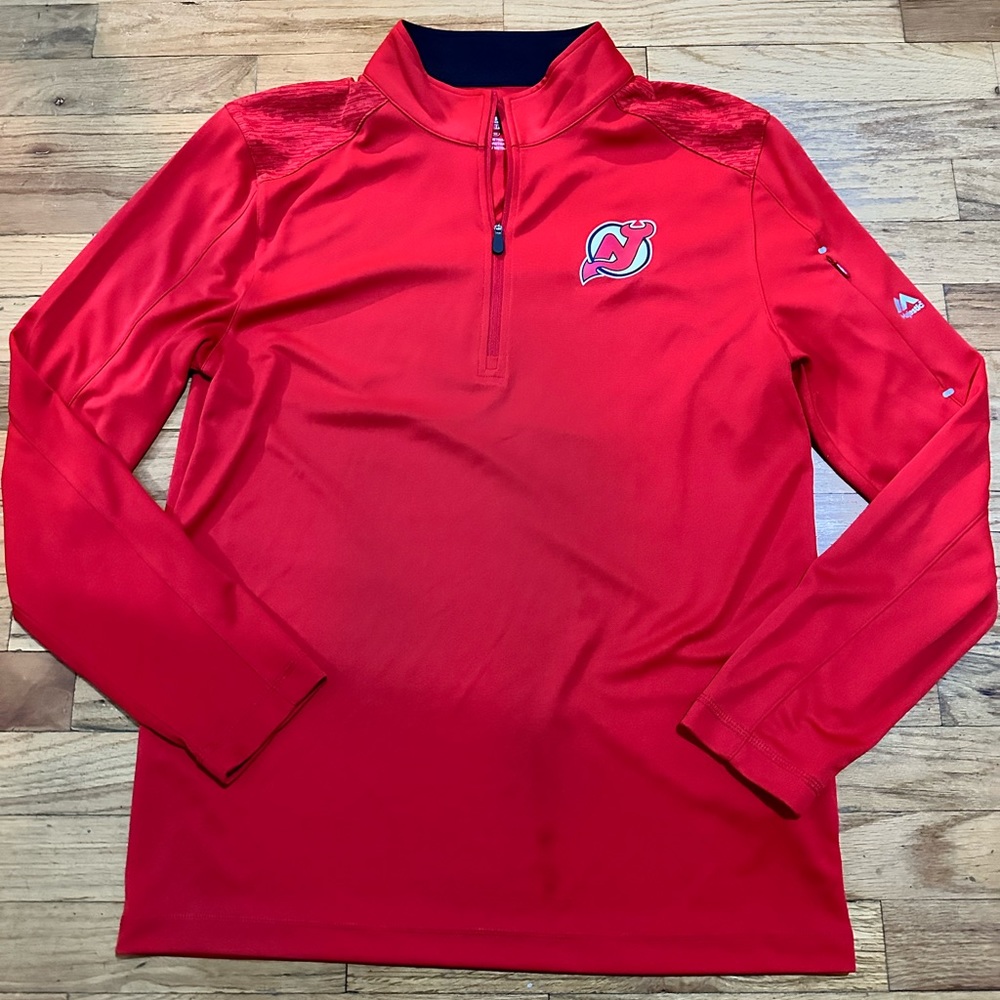 New Jersey Devils Majestic Cool Base 1/4 Zip Long Sleeve